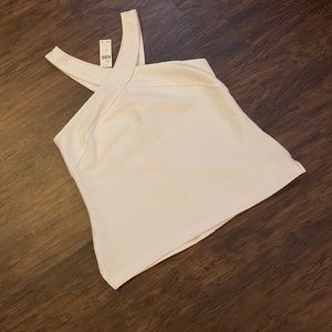 NWT ANTHROPOLOGIE WHITE HALTER TOP SZ M